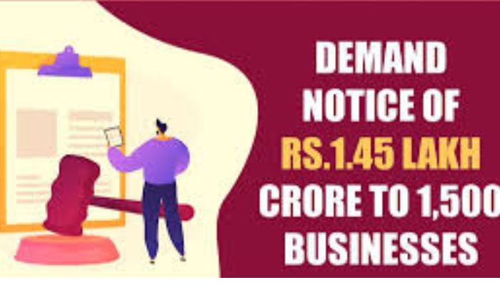 GST authorities issue demand notice of Rs. 1.45 lakh crore for FY18 in December.